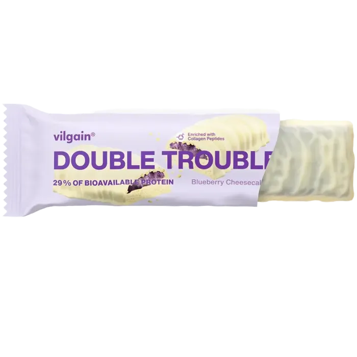 Vilgain Double Trouble Protein Bar borůvkový cheesecake 55g